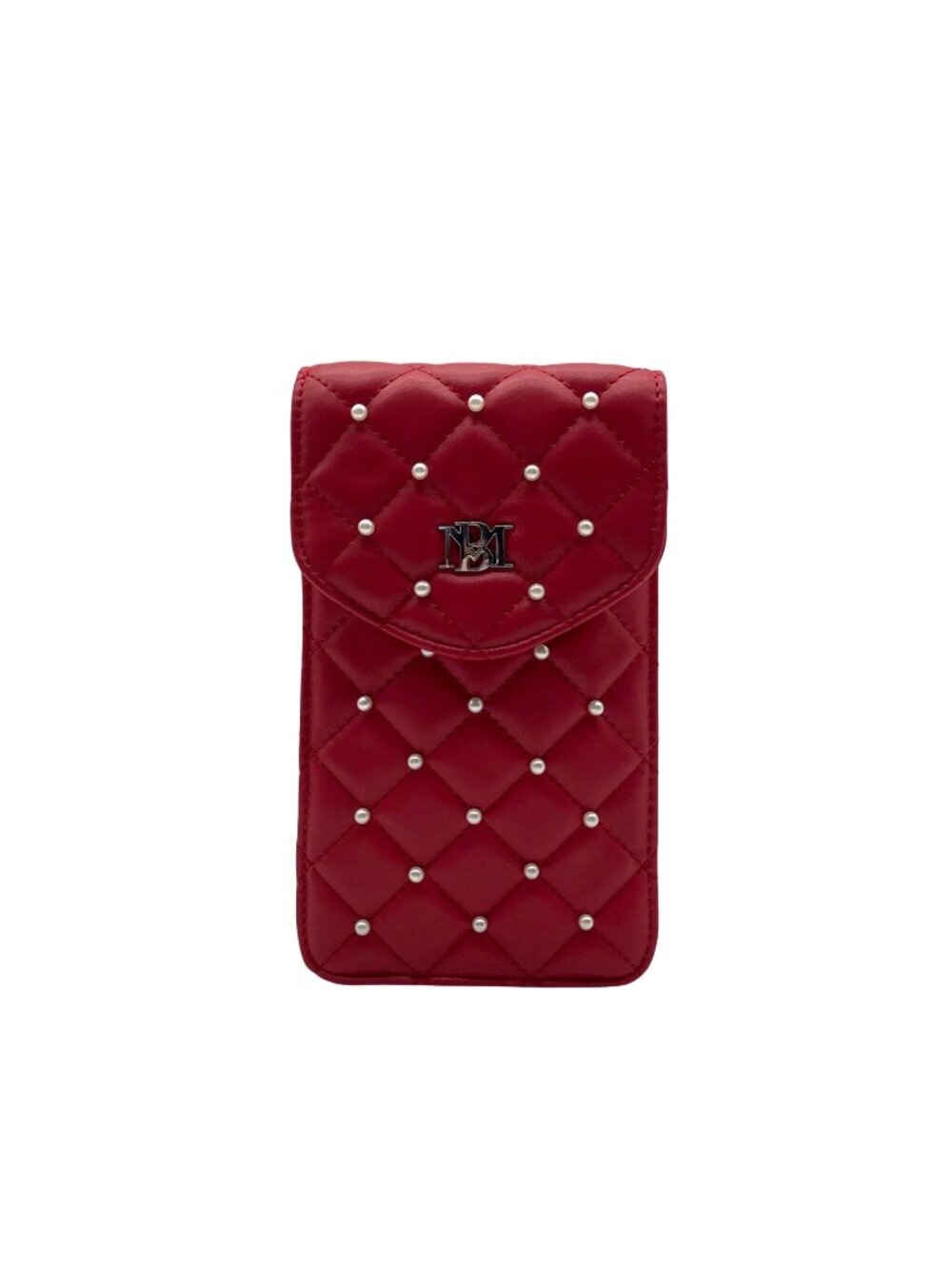 Badgley Mischka Red Quilted Diamond Phone Crossbody